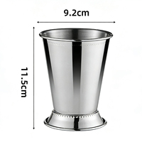 Gobelet à Julep à la menthe en acier inoxydable, design créatif, avec isolation thermique et conception durable, 400 ml, pour les fêtes et la bière