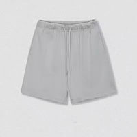 Shorts de sport pour hommes personnalisés à prix de gros, en laine épaisse unie avec cordon de serrage à la taille
