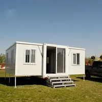 Maison Extensible Portable 3 Chambres - Maisons Conteneurs Pliables de 40 pieds, Conception Modulaire Préfabriquée Moderne et Finition de Luxe