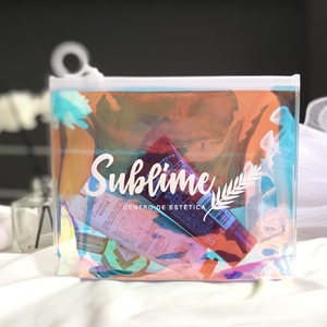 Low MOQ Compostable Holographic Ziplock Bags Custom Logo Waterproof Reusable Stand <strong>Pouch</strong> for Cosmetics Plastic <strong>Zip</strong> Lock Bags - Product Image 3