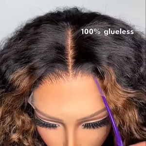 Perruque Double Trame Superbe <span class=keywords><strong>Cheveux</strong></span> Humains, Lace Front Courte Pixie Bouclée Bob HD, Perruque Frontale en Dentelle Vietnamienne Brute Sans Colle <span class=keywords><strong>Cheveux</strong></span> Humains - Product Image 3