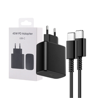 Nouveautés Chargeur de téléphone portable Prise EU US UK USB Type C pour Samsung 45W Super Fast Charging pour Samsung S22 S23 Note10 Note20
