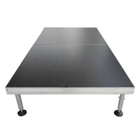Luxe Portable anti-dérapant extérieur Mobile scène facile à installer événement podium de scène en aluminium pour Concerts mariages carré contreplaqué
