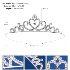 <span class=keywords><strong>Couronne</strong></span> de cheveux de mariée accessoires de cheveux de mariée diadème de cheveux de <span class=keywords><strong>couronne</strong></span> pour filles - Product Image 6