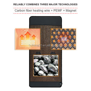 <span class=keywords><strong>Tapis</strong></span> chauffant infrarouge lointain personnalisé Fitkang OEM 80*190cm pour tout le corps, avec pierres de guérison, aimants et thérapie PEMF, avec prise EU - Product Image 2