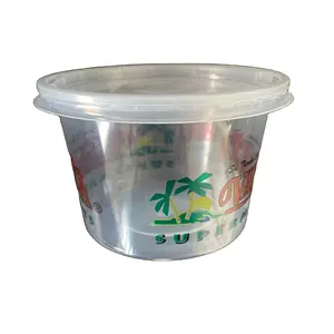 丸型プラスチック製トーゴ容器プラスチック容器デリ550ml卵とクリームカップ