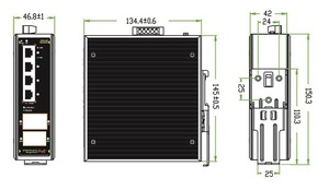 Switch PoE industriel économique 4x100Mbps 2xGigabit 64G 6KV IP40 L2 géré IEEE 802.3af/at GWS-IPS31064PFM - Product Image 2