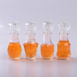 Mini pots de carafe à Whisky en verre, ml, petite bouteille avec <span class=keywords><strong>bouchon</strong></span> géométrique hermétique pour le vin, la liqueur, le ballon - Product Image 4