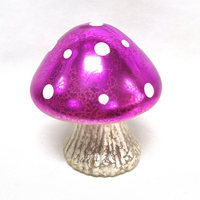 Bougeoir en verre champignon lanternes lampe Noël verre ornement décor couleur changeante led champignon lumière