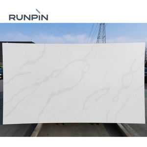 ท็อปโต๊ะเครื่องแป้งวัสดุควอตซ์ลายหินอ่อนสีขาวดีไซน์คาลาคัตต้า รุ่นรันพิน - Product Image 2