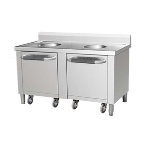 VICTORY 304 Chariot de salle à manger en acier inoxydable avec roues Approvisionnement direct en usine pour hôtels et restaurants Inox Car - Product Image 5