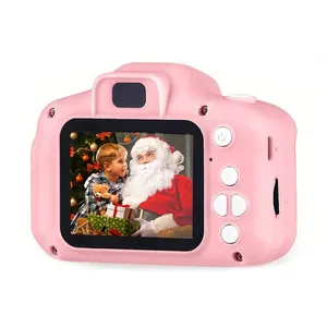 핑크 어린이 카메라 미니 디지털 카메라 32G 1080P 프로젝션 비디오 카메라 교육 완구 어린이 생일 크리스마스 선물
