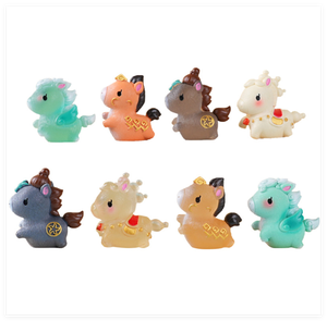 DIY Gifts Collectibles Mountain Flower Pond Garden Decoration 2026 New Year Gift 3D Resin Horse Small Animal Figurines Kid Toys