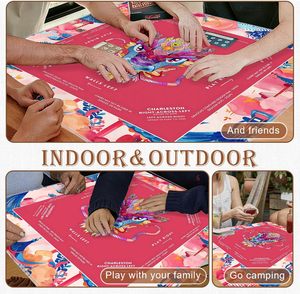 Tapis de jeu antidérapant pour cartes de mahjong, poker, <span class=keywords><strong>dominos</strong></span> avec motif de dragon chinois, art oriental, réduction du bruit, couverture de table - Product Image 6