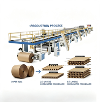Ligne de production de carton ondulé à 3/5/7 couches, machine à fabriquer des boîtes en carton ondulé à 5 plis haute vitesse