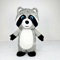 Costume de mascotte gonflable géant en forme de raton laveur 2,2m/2,6m, en peluche, style dessin animé, vente en gros pour anniversaires, carnavals, événements, personnalisable