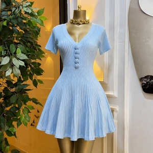 Nuovi Arrivi 2026: Abito Estivo da Donna in Maglia, Mini Abito a Trapezio a Maniche Corte, Elegante e Casual - Product Image 6