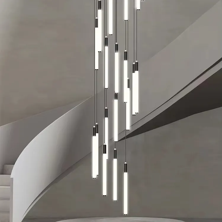 Chandelier Staircase Modern Pendant Luster Hanging Lamps Loft LED Ceiling Light Chandelier for Staircase Lighting