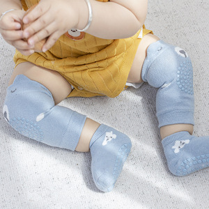 Protezione ginocchiera scaldagambe ragazze autunno bambino ginocchiere Set calze antiscivolo rotula bambino strisciante calzini di sicurezza - Product Image 3