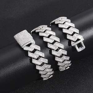 Cubinโซ่HipHop 925 เงินสเตอร์ลิงMoissaniteเพชรCZเครื่องประดับเงินRapperโรเดียมชุบเทนนิสรูปร่างสําหรับของขวัญ - Product Image 5