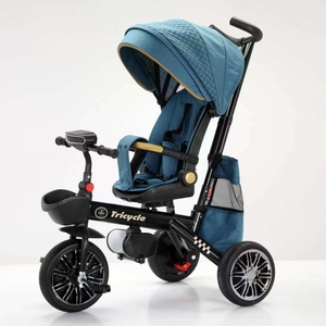 Tricycle pour bébé avec sécurité / Tricycle élégant pour bébé avec auvent pour enfants, 360 degrés, 6 en 1, poussette à 3 roues - Product Image 5