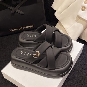 Scarpe da donna in stile fatato Casual nuove donne pantofole estive che indossano sandali Sole incrociati sulla spiaggia - Product Image 6