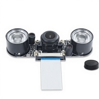 Module de caméra Raspberry Pi 5 mégapixels avec vision nocturne, LED infrarouge intégrée et autres objectifs en option.