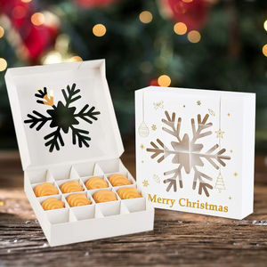 Caja de Regalo para Dulces y Galletas Navideñas, Paquete de 1, 3 o 6 Unidades, Decoración para Envolver Regalos, Artículos para Fiestas Navideñas 2024, Recuerdos para Niños, Navidad, Año Nuevo 2025 - Product Image 2