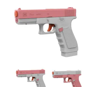 Nuevo Manual de batalla de agua de verano para niños, pistola de agua Glock repetida, pistola de agua roja y azul para exteriores, juguete