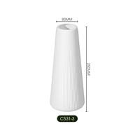 Vase en plastique blanc en forme de T JIN PENG, décoration de table simple pour le salon, centre de table pour étagère