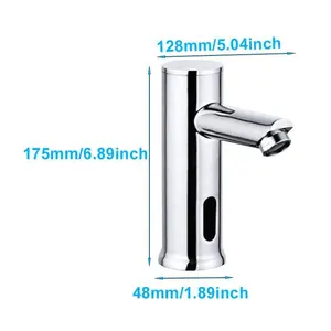 Hot bán phòng tắm bồn rửa nước vòi boong núi Chrome touchless cảm biến tự động lưu vực vòi nước