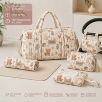 Ensemble de sacs à langer matelassés pour poussette, sac de voyage pour maman avec pochette organisatrice, matelas à langer, sac bébé personnalisé avec logo pour les sorties quotidiennes