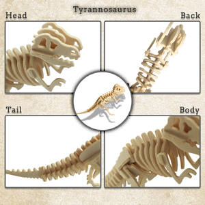 Puzzle en feutre 3D pour enfants Tyrannosaurus Rex Non tissé Léger Jouet éducatif DIY Ensemble de jeu de dinosaures Cadeau - Product Image 3