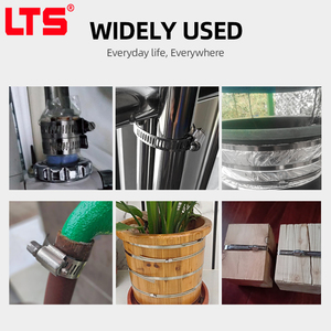 304 Edelstahl Schlauchschelle 13-19/21-44mm Breite Verstellbare Rohrbefestigung Amerikanischer Typ Klemme für Wasserrohre - Product Image 4