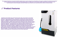 Incubateur numérique à température et humidité constantes JIECHENG 450L, protection IP55, fonction minuterie pour la culture microbiologique en laboratoire