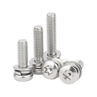 Vis Torx anti-effraction de grade 8.8, tête cylindrique, plaquées zinc-nickel, avec rondelle plate à ressort, M3M4M5M6M8