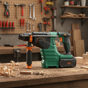 <span class=keywords><strong>Kit</strong></span> Martello Perforatore Rotativo Senza Fili 40V Brushless 2.4J con 4 Funzioni: Foratura, Perforazione a Percussione, Scalpellatura e Sgancio - Product Image 1