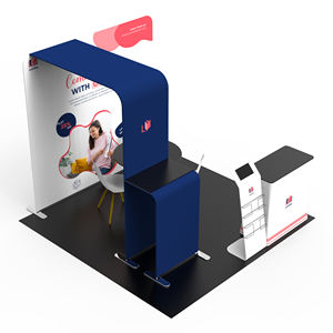 Stand d'exposition d'exposition de salon professionnel portable en tissu de <span class=keywords><strong>tension</strong></span> standard de nouvelle conception - Product Image 3