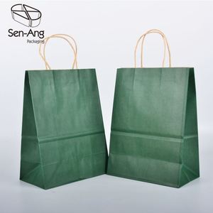 Bolsa de Papel Kraft Blanca con Logotipo Personalizado, Ecológica, para Compras, Venta al por Mayor, Promoción, 10 5 13 - Product Image 1