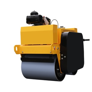 600kg Honda động cơ đi bộ phía sau Mini Máy ĐẦM ĐÔI trống rung con lăn với động cơ bơm bánh răng để bán - Product Image 2