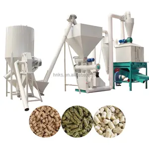 Pequeña máquina de fabricación de pellets de alimentación para aves de corral/máquinas de procesamiento de alimentos para animales/línea de producción de alimentos para pollos