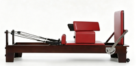 Lit de Reformer Pilates et Yoga Haut de Gamme pour Studio et Domicile, Ajustable, Multifonctionnel, en Chêne Écologique