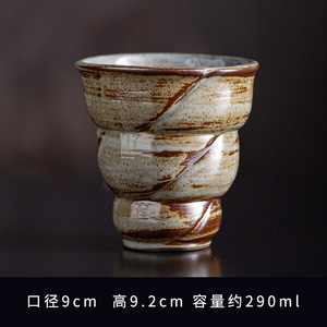 Wholesale Vintage Ceramic Coffee <b>Cups</b> Irregular-shaped Casual <b>Cups</b> Japanese Coarse Earthenware Tea <b>Cups</b> - Product Image 4
