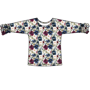 Qingli Chemises Et Hauts Pour <span class=keywords><strong>Bebe</strong></span> ODM Filles Nouveau-Né À Manches Longues Avec Volant En Gros Style Décontracté Bébé Tops - Product Image 3