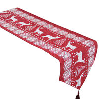 Chemin de table jacquard personnalisé écologique pour Noël, motif Père Noël, pour la décoration de la maison et du bureau