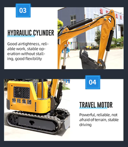 Excavadora de cadenas Euro V de 1 tonelada, excavadora hidráulica con certificación CE ISO EPA, fácil de operar para construcción en granjas y jardines. - Product Image 5