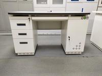 Bureau de travail avec 3 tiroirs, grand espace de rangement, structure en métal