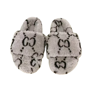 Chaussons de luxe de créateur, qualité supérieure, logo personnalisé, chaussons en fourrure tendance, baskets, chaussons rétro chauds en peluche de créateur - Product Image 3