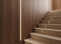 Profilé en aluminium pour panneau mural de 18 mm, escalier, double ligne lumineuse, gris gentleman, canal d'encastrement YB3001pro-31