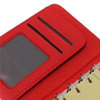 Reliure à feuilles mobiles multifonctionnelle pour affaires - Reliure à anneaux A5 à ouverture plate avec emplacements pour cartes et boucle pour stylo